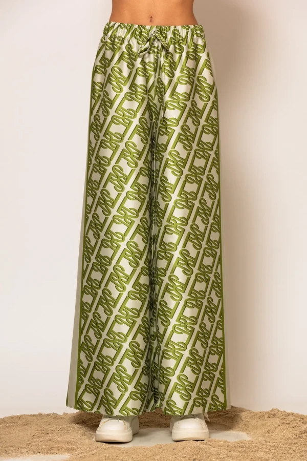 LSF Signature Print Wide Leg Pants