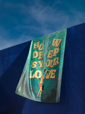 How Deep Is Your Love • Beach Towel