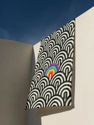 Hello Rainbow • Beach Towel
