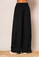 Wide leg pleated pants