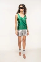 Green Palm Glow Tank Top