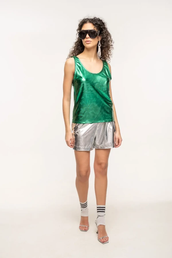 Green Palm Glow Tank Top