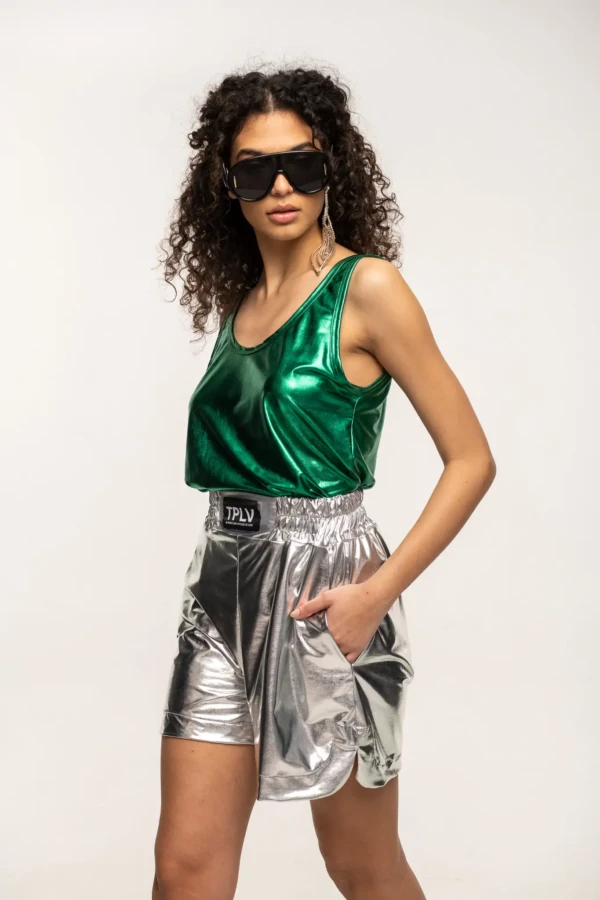 Green Palm Glow Tank Top