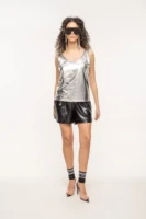 Silver Palm Glow Tank Top