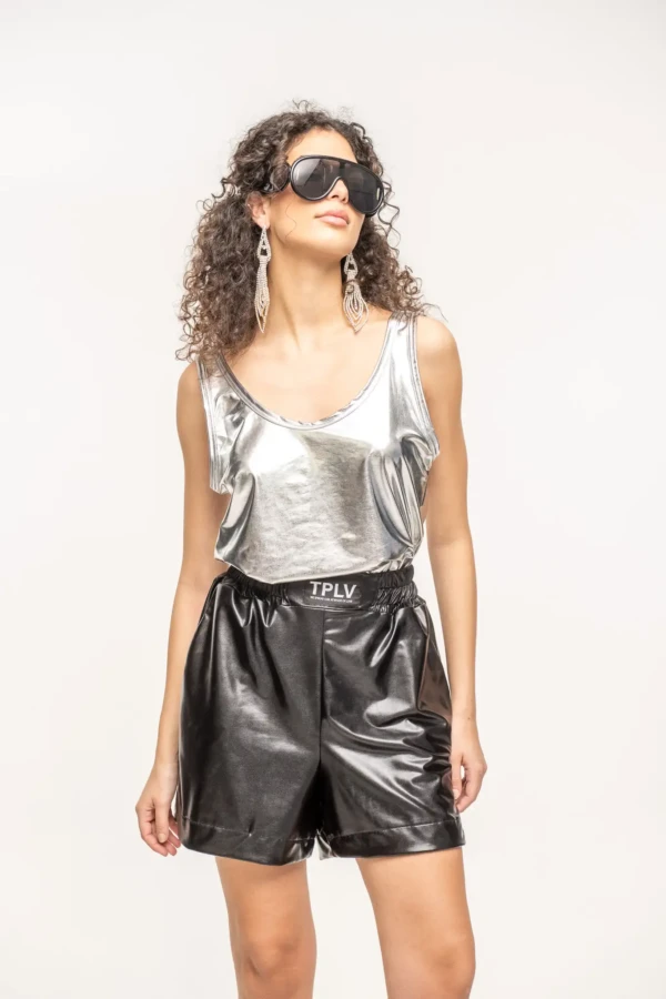 Silver Palm Glow Tank Top