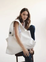 Χειροποίητη Τσάντα Fold – White Croco