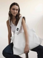 Χειροποίητη Τσάντα Fold – White Croco