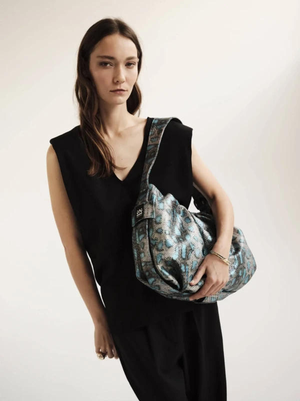 Χειροποίητη Τσάντα Sky Bag – Turquoise Snake