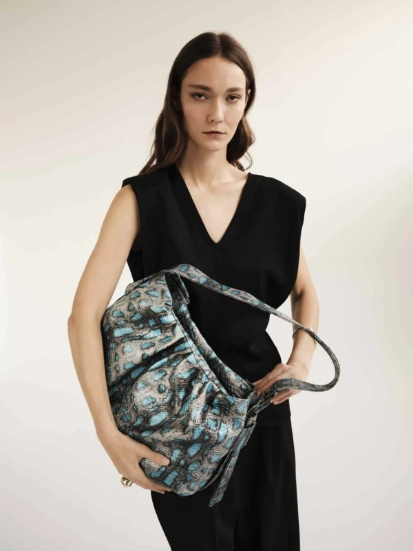 Χειροποίητη Τσάντα Sky Bag – Turquoise Snake