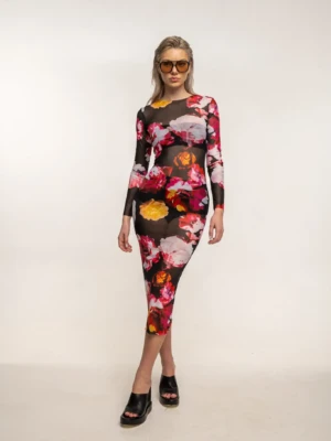 Floral Cut Aeris Midi Dress