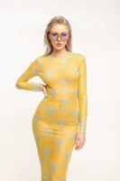 Yellow Leaf Aeris Midi Dress