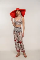 Floral Heart Aeris Balloon Pants