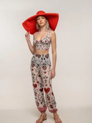 Floral Heart Aeris Balloon Pants