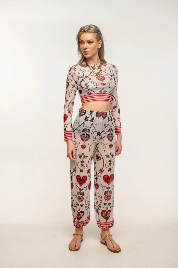 Floral Heart Aeris Balloon Pants