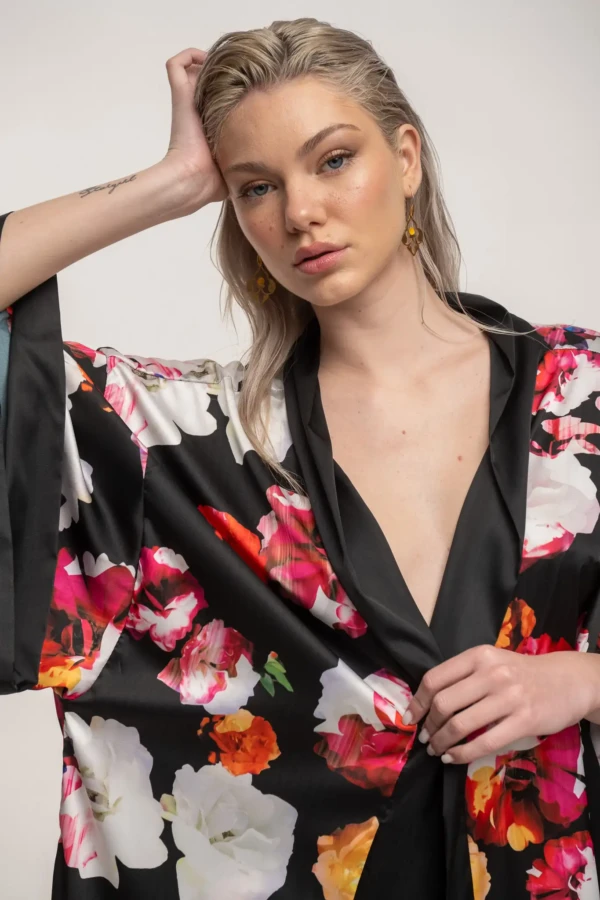 Floral Cut Oasis Kimono