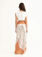 MACRAME PEACH wrap skirt