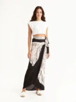 MACRAME BLACK wrap skirt