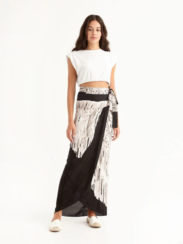 MACRAME BLACK wrap skirt