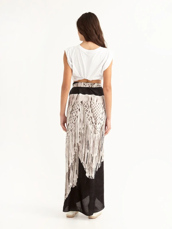 MACRAME BLACK wrap skirt