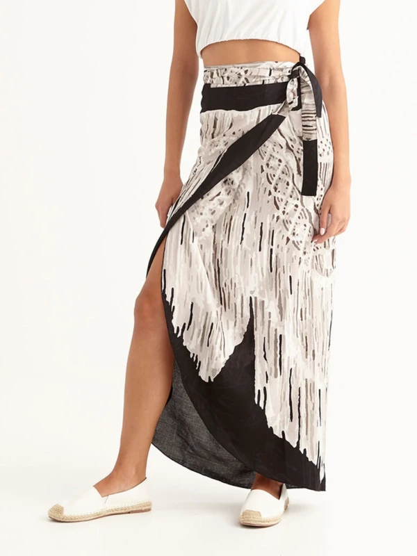 MACRAME BLACK wrap skirt