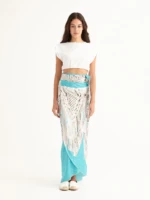 MACRAME TURQUOISE wrap skirt