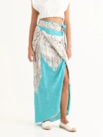 MACRAME TURQUOISE wrap skirt