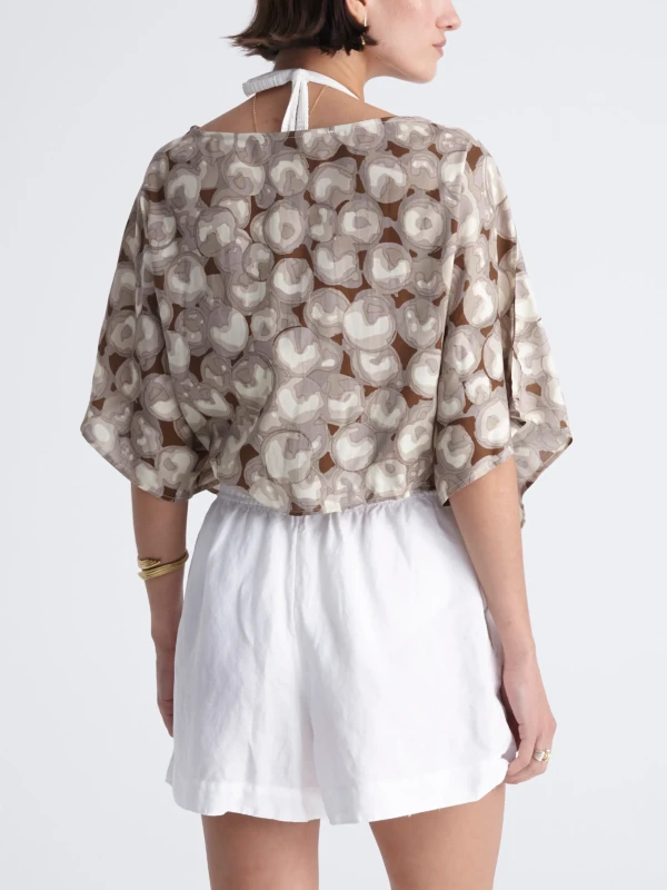 PEARLS wrap kimono top