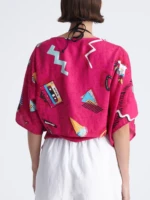 RETROFEELIA wrap kimono top