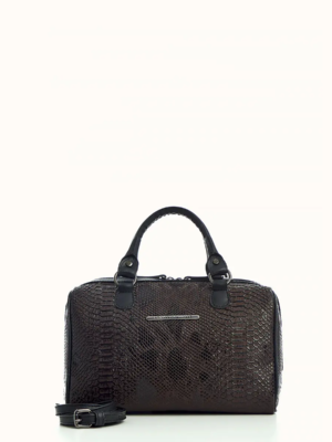 BARREL BAG_BROWN CROCO 2