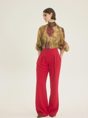 Organza printed blouse