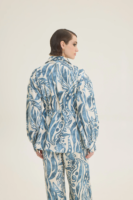 Blue printed jacket