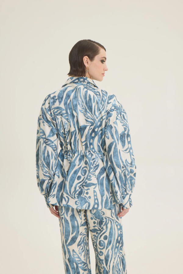 Blue printed jacket