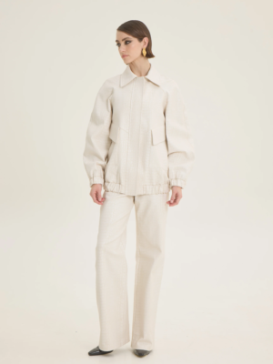 Oversized croco jacket