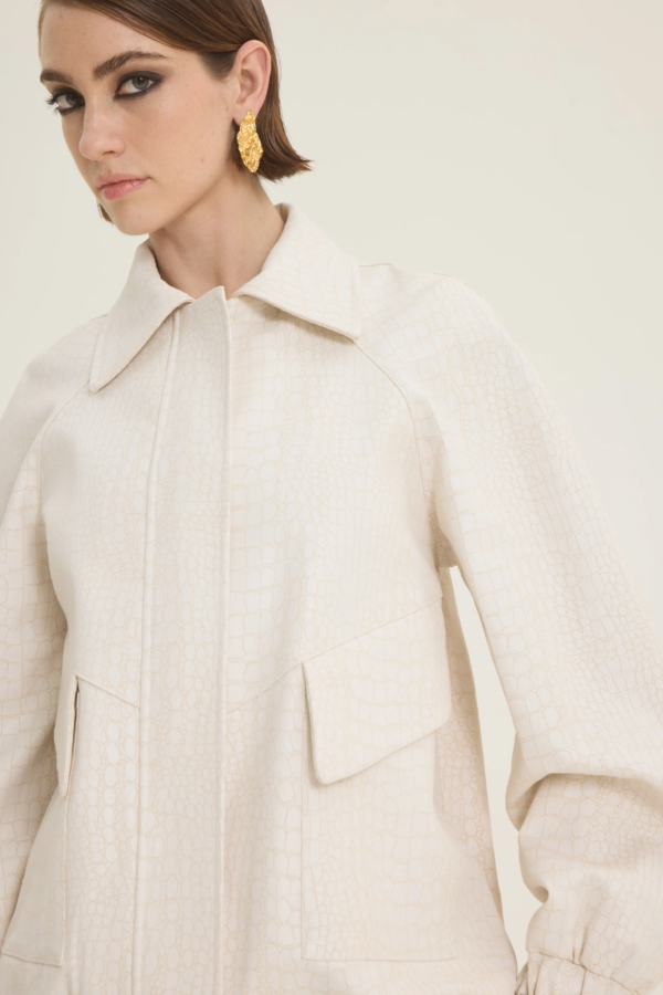 Oversized croco jacket