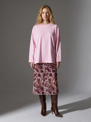 Pink Oversized Cotton Sweatshirt
