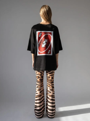 Uno Card Graphic T-Shirt Black