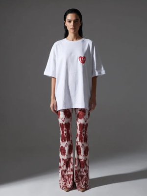 Type Love Heart Logo Puff T-Shirt White